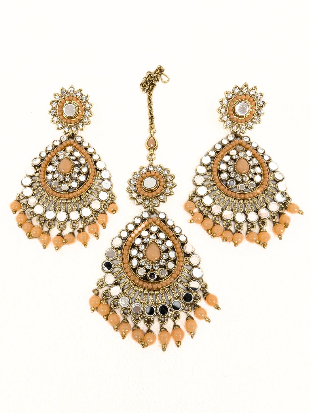 VARSHA MIRROR EARRINGS AND TIKKA