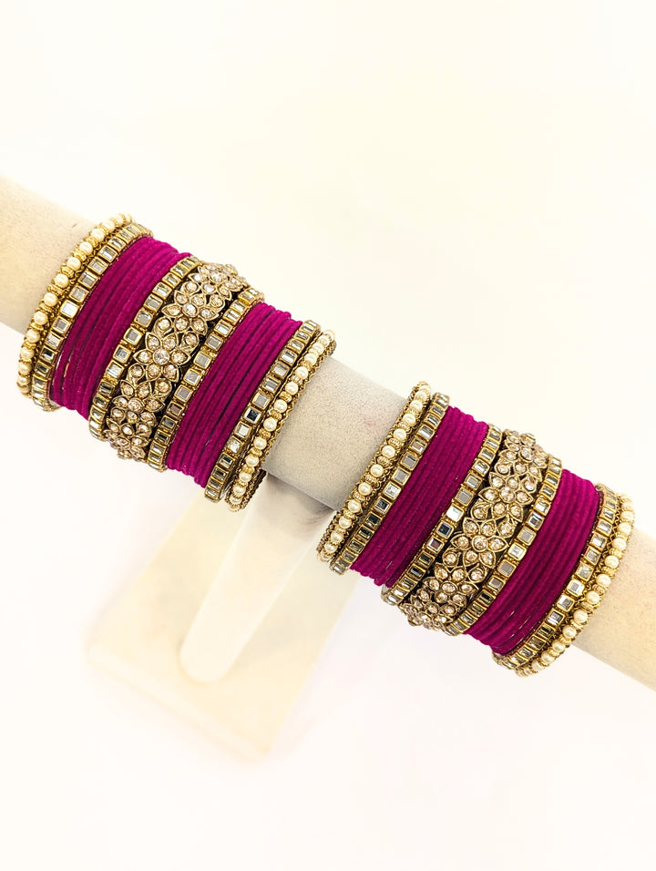 Divya Stones Bangles  - 2 HAND SET