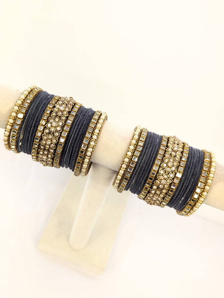 Divya Stones Bangles  - 2 HAND SET