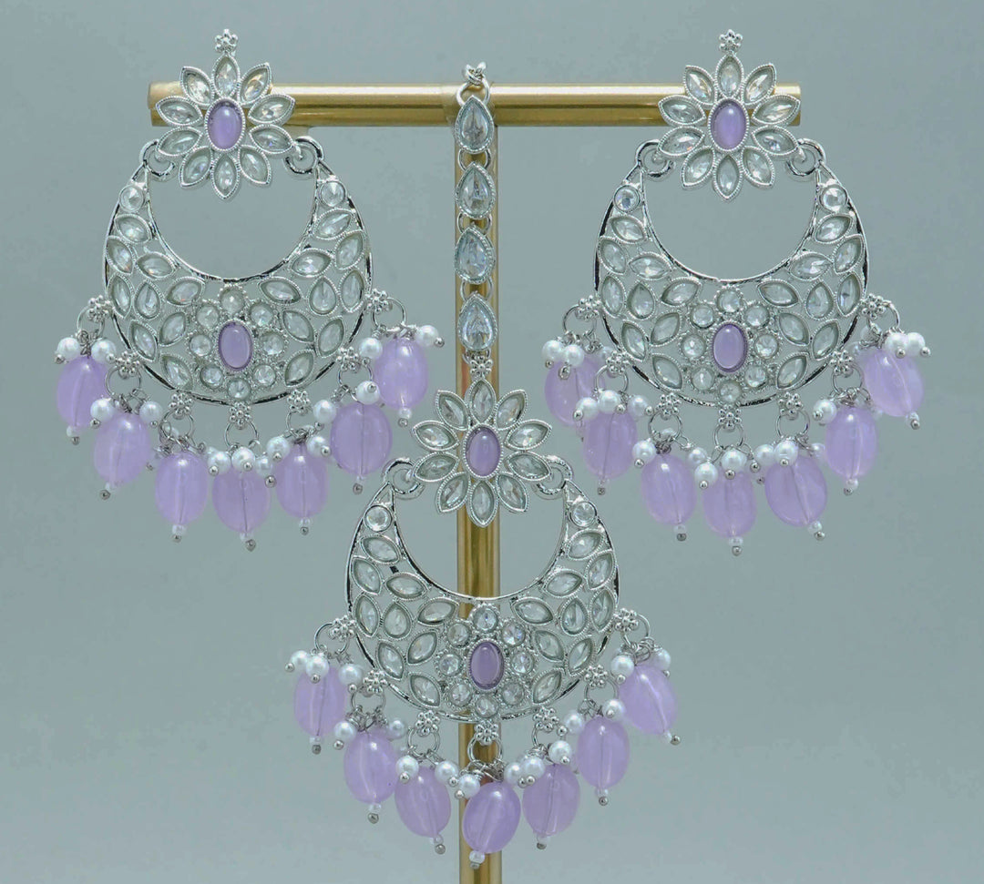 MILA POLKI EARRINGS WITH TIKKA