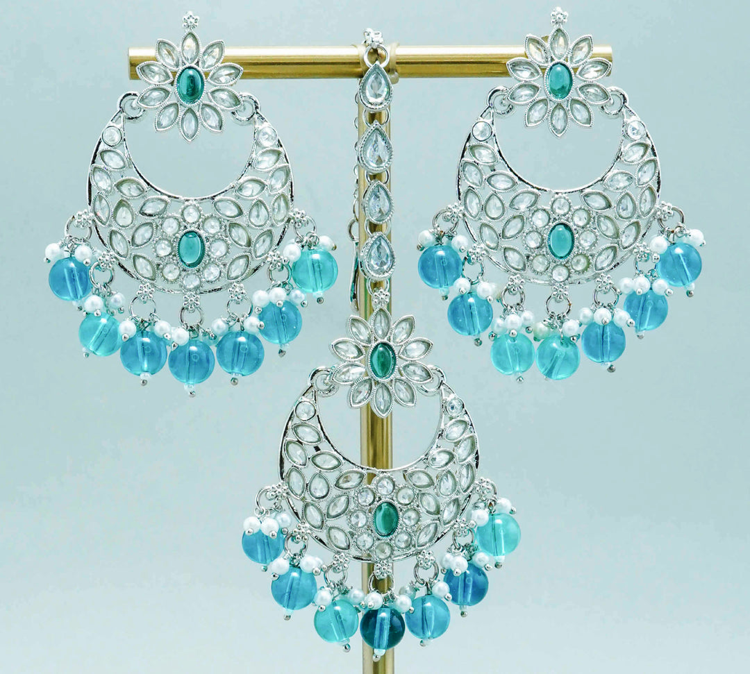 MILA POLKI EARRINGS WITH TIKKA