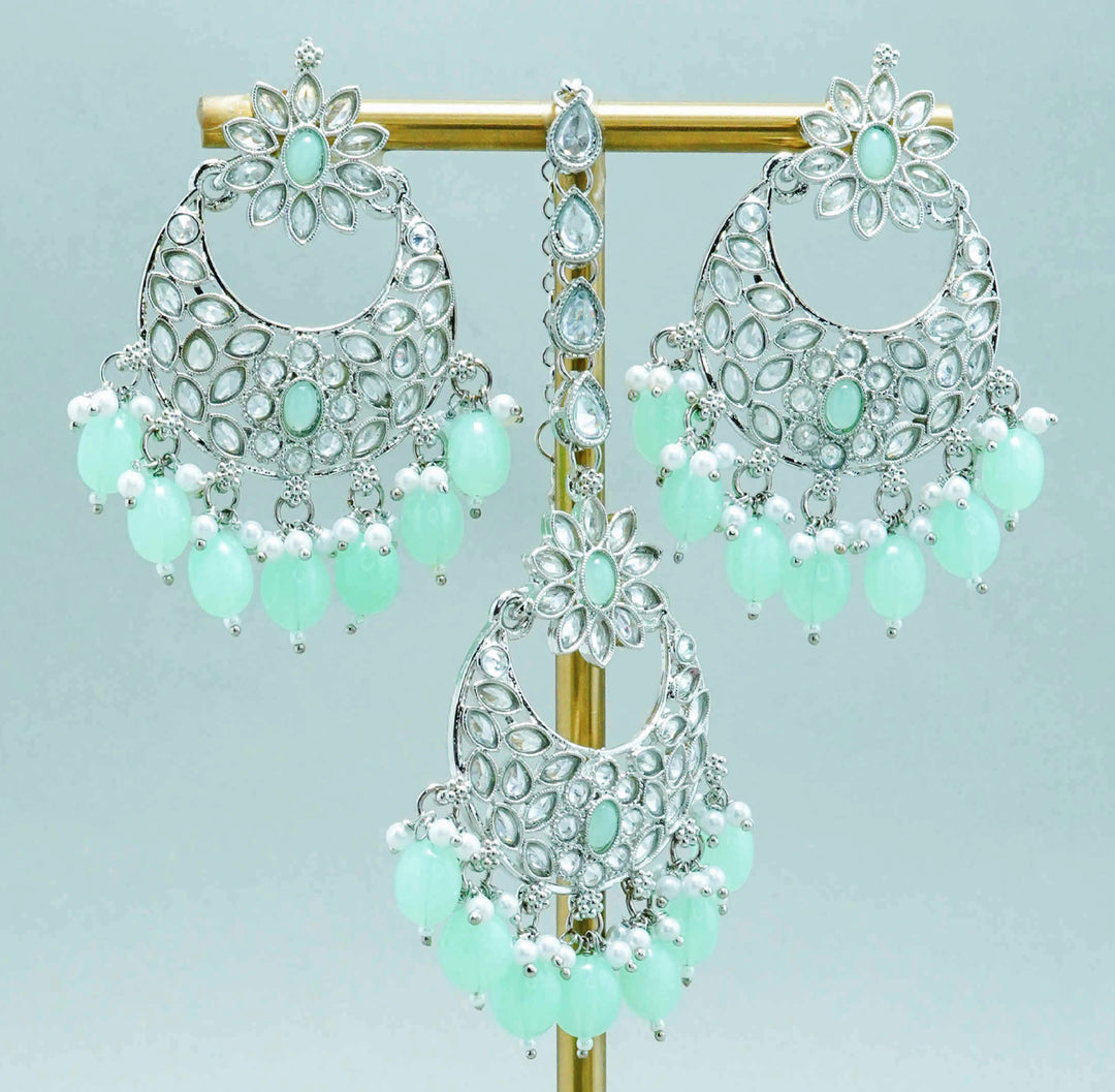 MILA POLKI EARRINGS WITH TIKKA