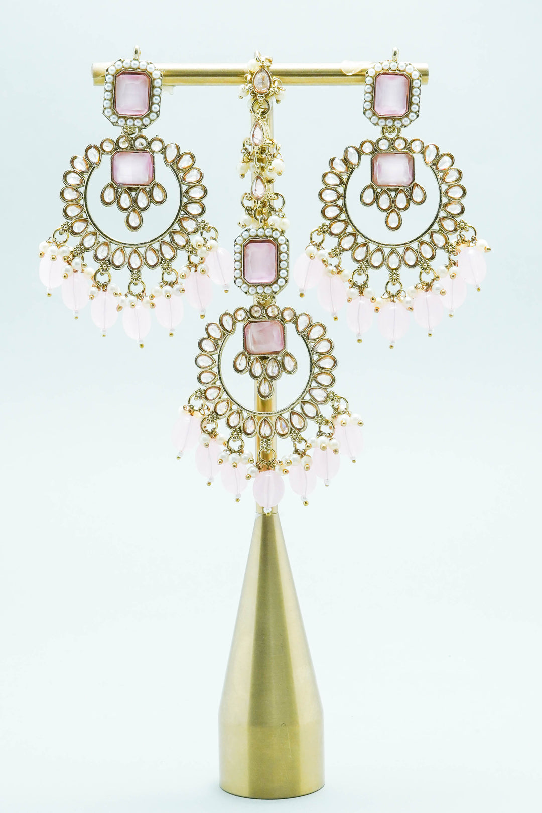 ANVI POLKI EARRINGS WITH TIKKA