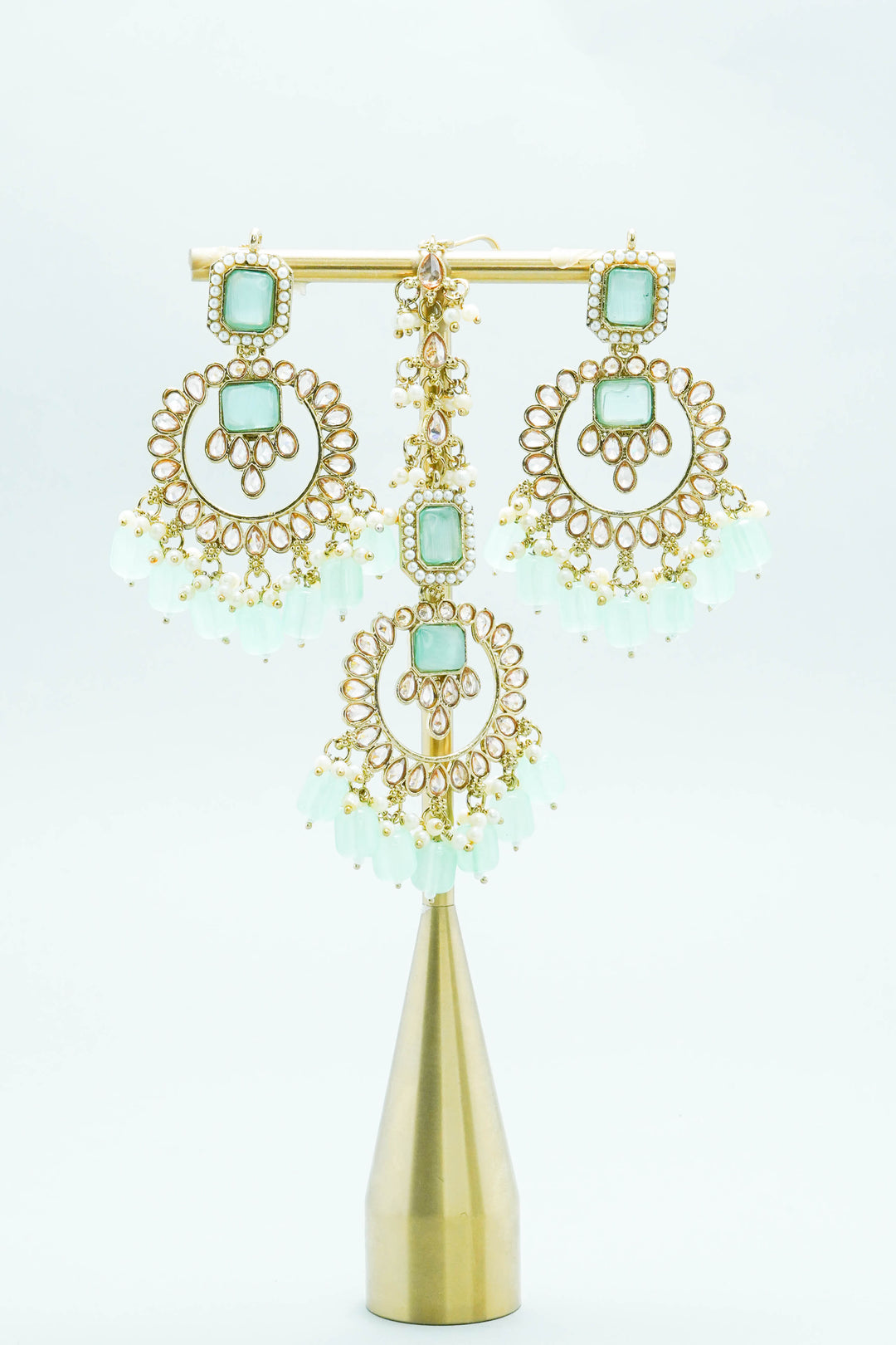 ANVI POLKI EARRINGS WITH TIKKA