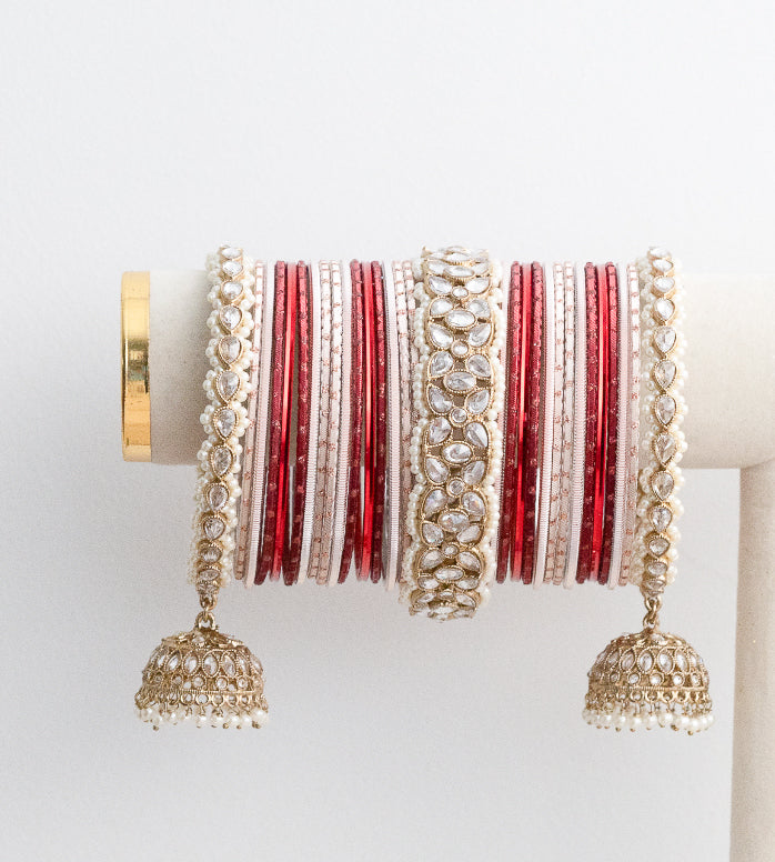 RED BANGLES - 2 HAND SET