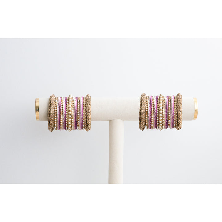 PURPLE  BANGLES - 2 HAND SET