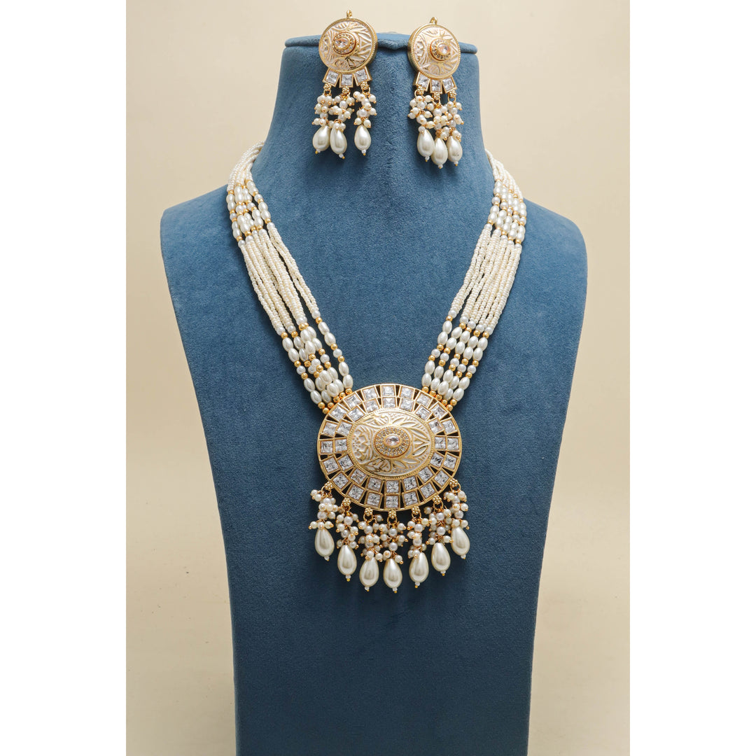 JUHI MEENAKARI AND STONE MALA SET