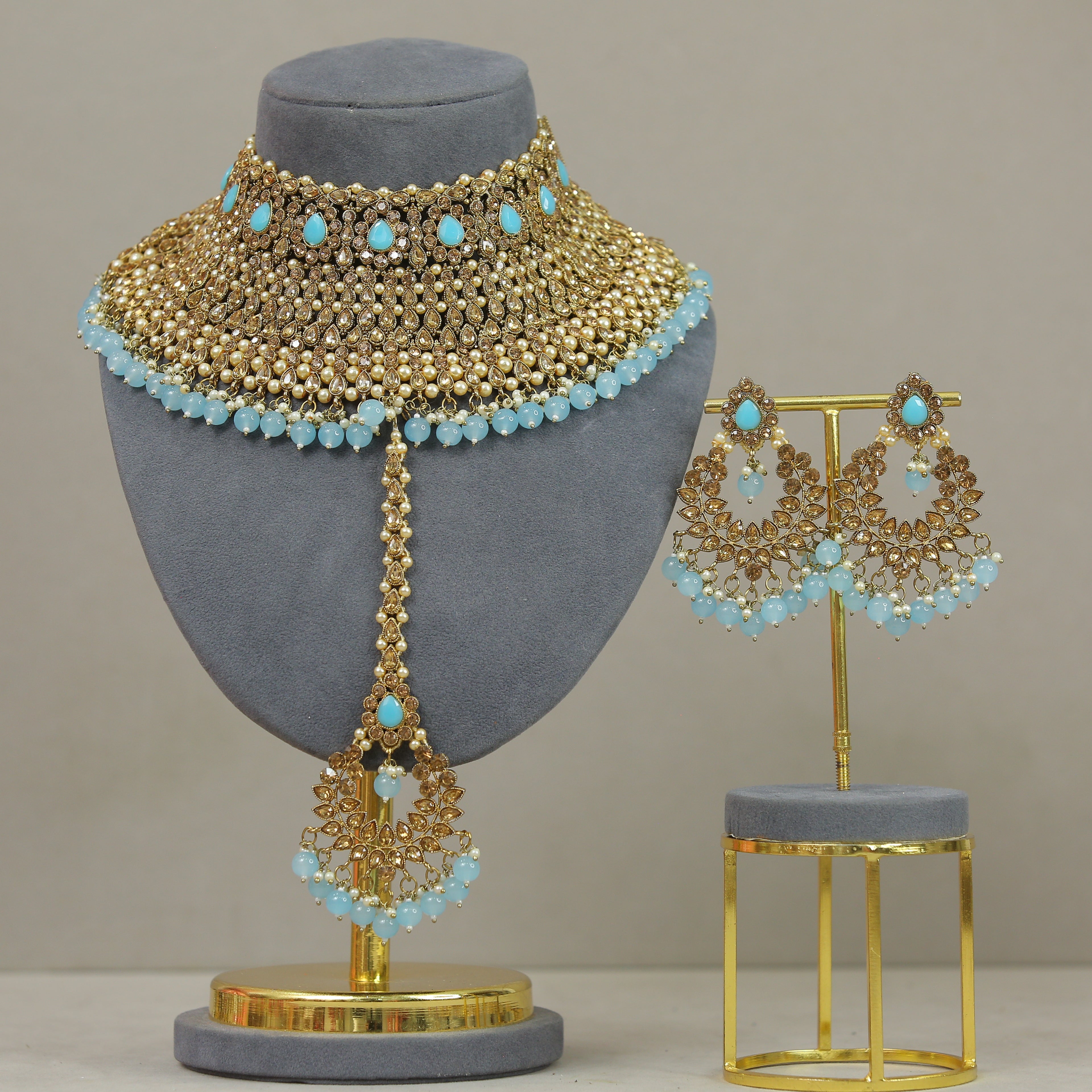 Jiya Stone and Beads Full Set