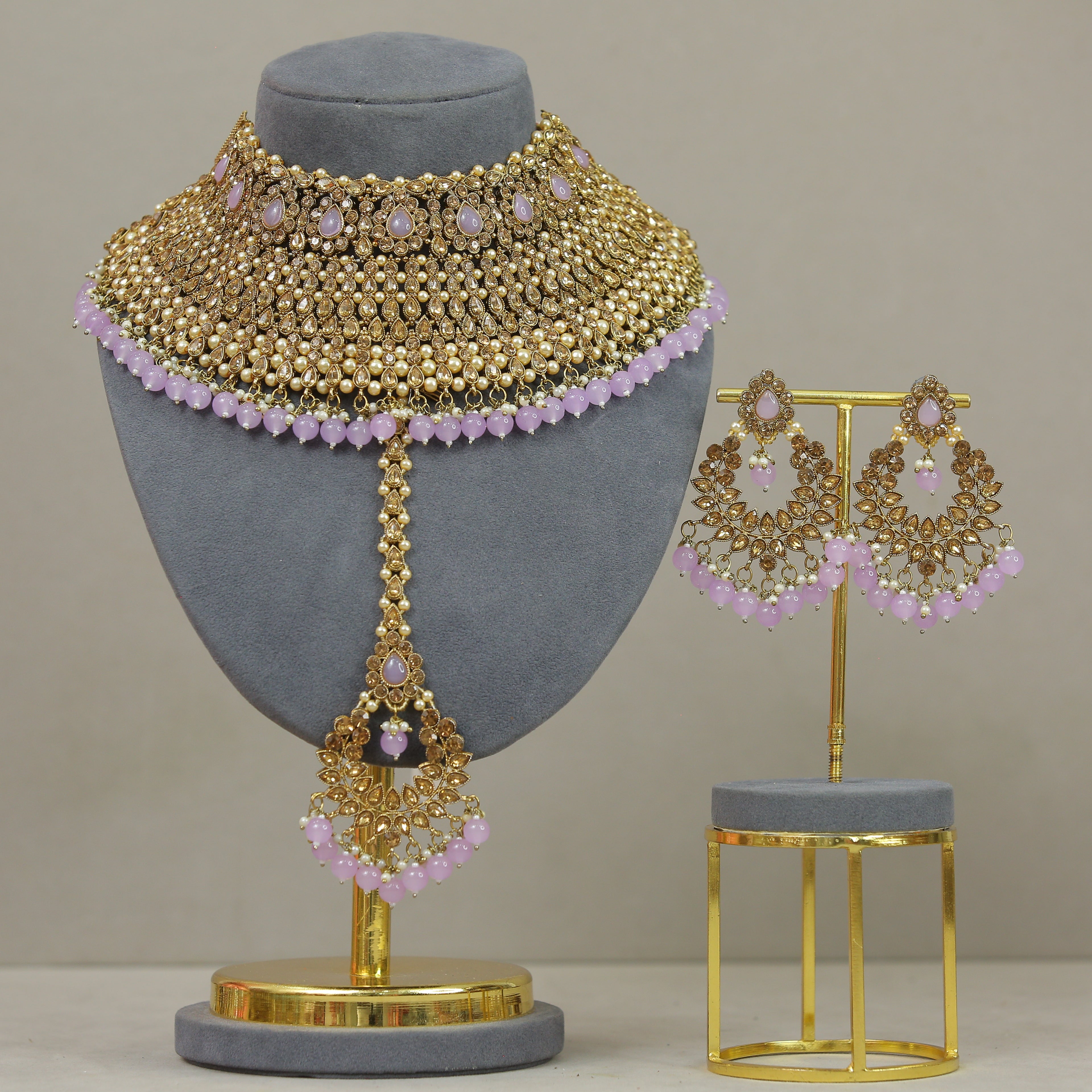 Jiya Stone and Beads Full Set