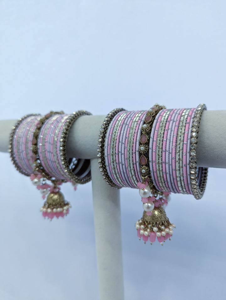 PINK BANGLES - 2 HAND SET