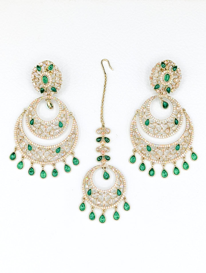 Aahana CZ Earring and Tikka