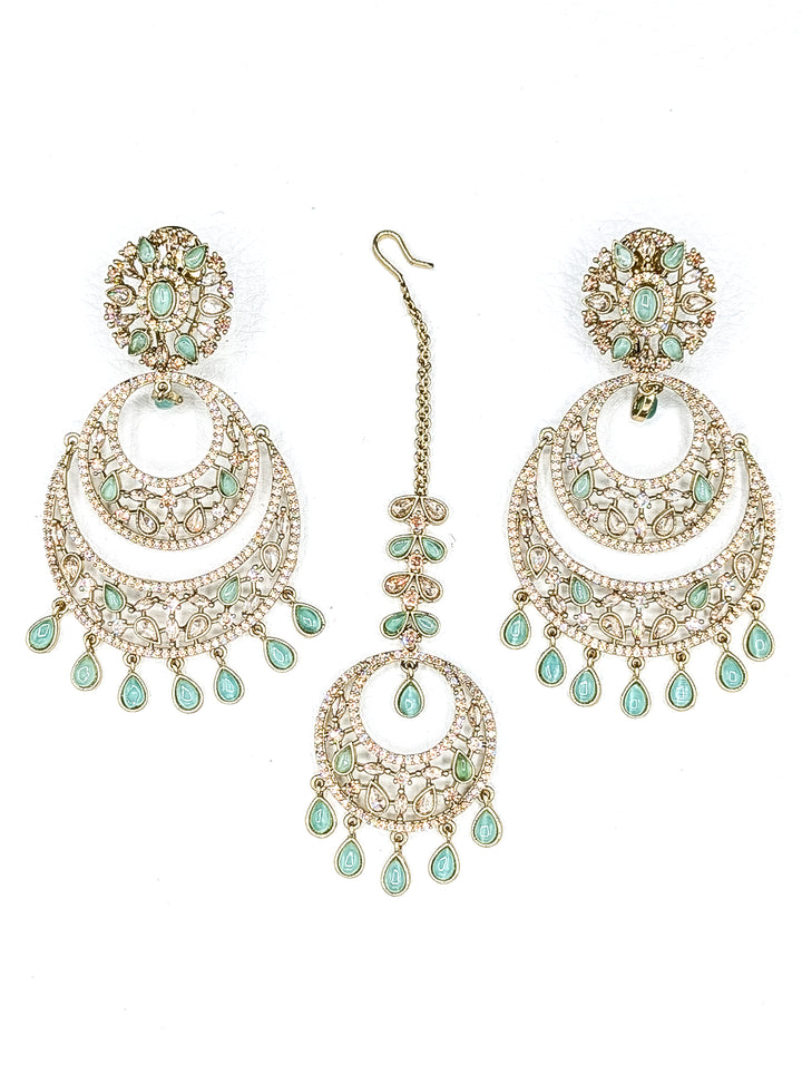 Aahana CZ Earring and Tikka