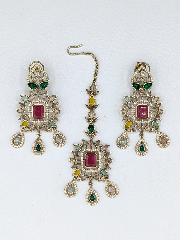 Jiya CZ Earring and Tikka