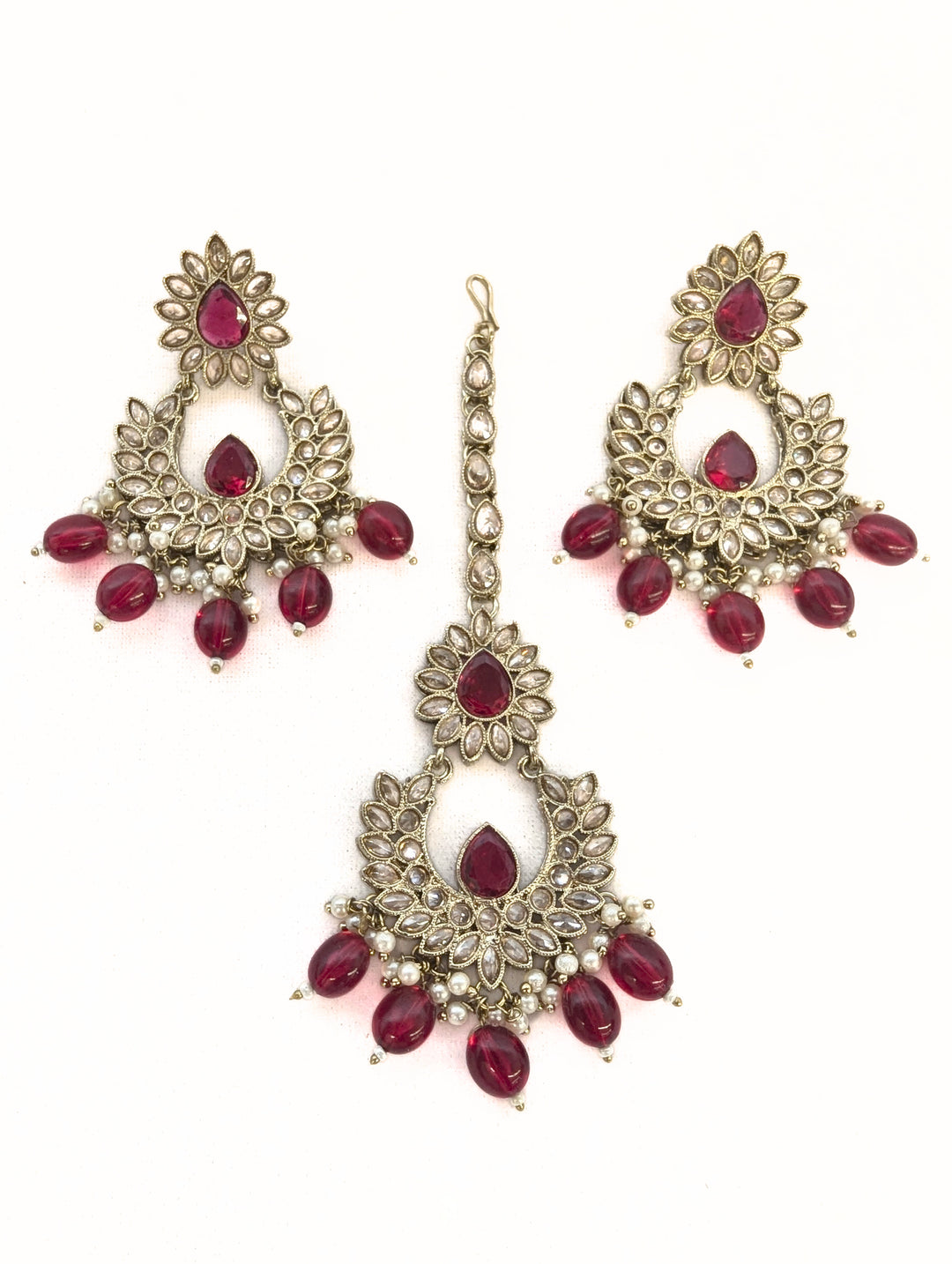 Nandni Polki Earrings and Tikka