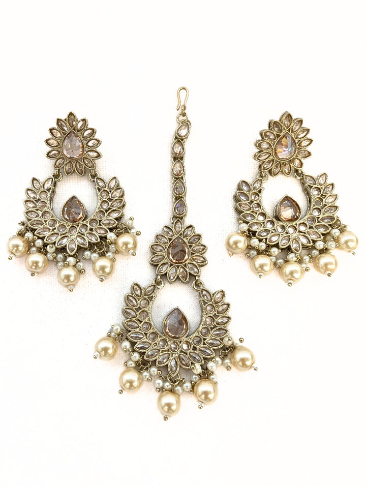 Nandni Polki Earrings and Tikka