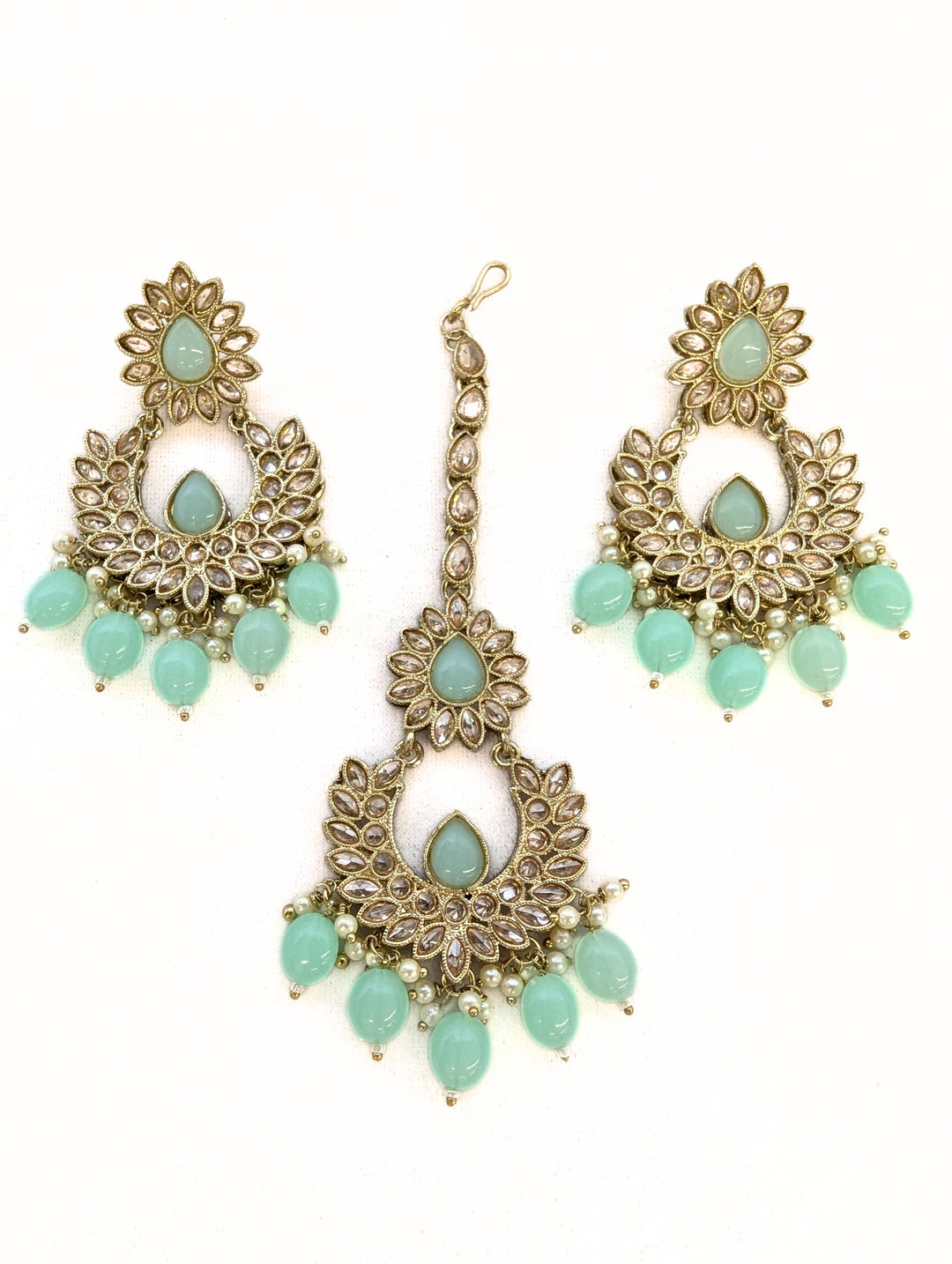 Nandni Polki Earrings and Tikka