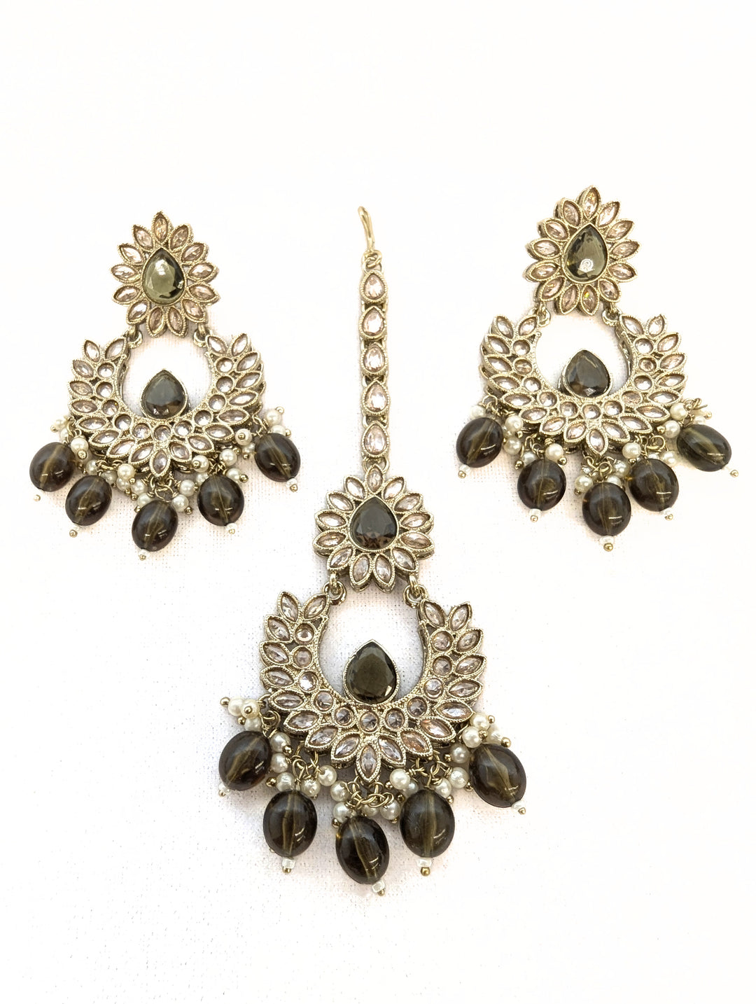 Nandni Polki Earrings and Tikka