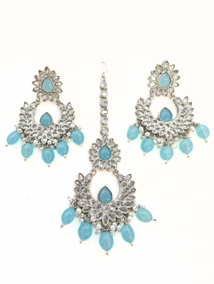 Kiara Polki Earrings and Tikka