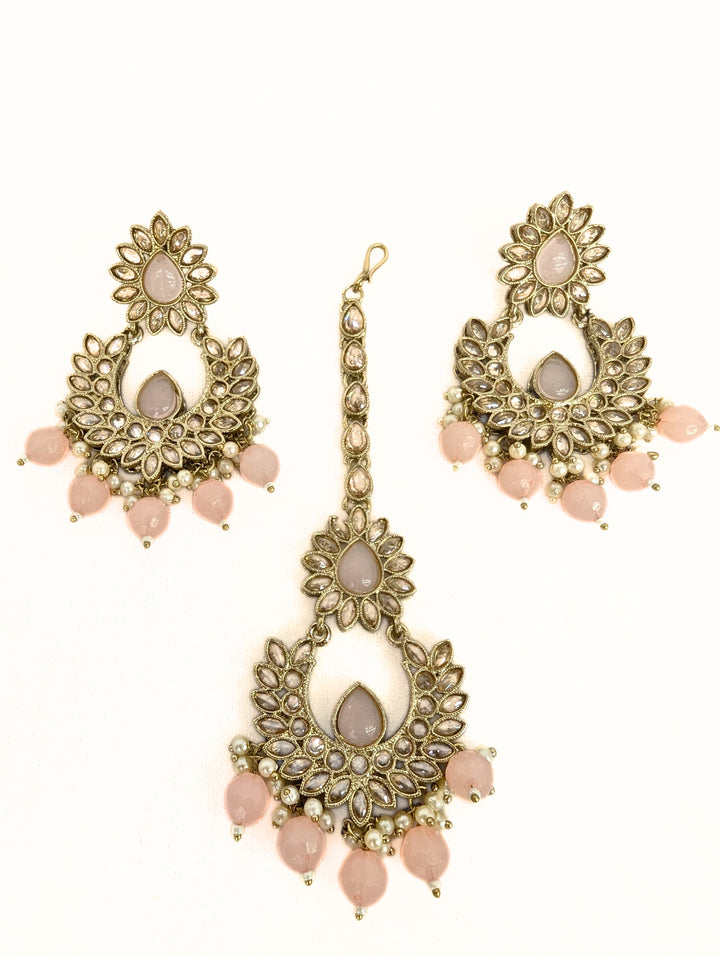 Nandni Polki Earrings and Tikka