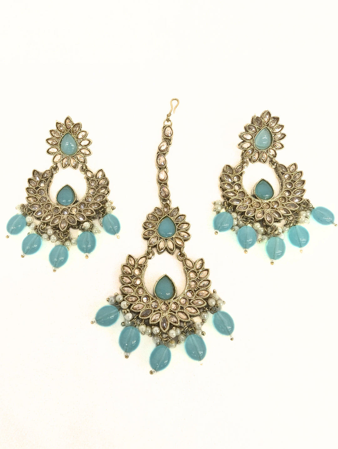 Nandni Polki Earrings and Tikka