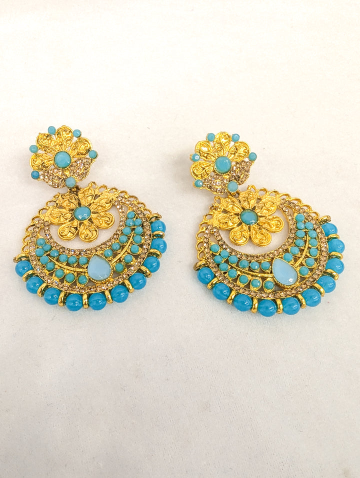 Ararna Stone Earrings With Tikka