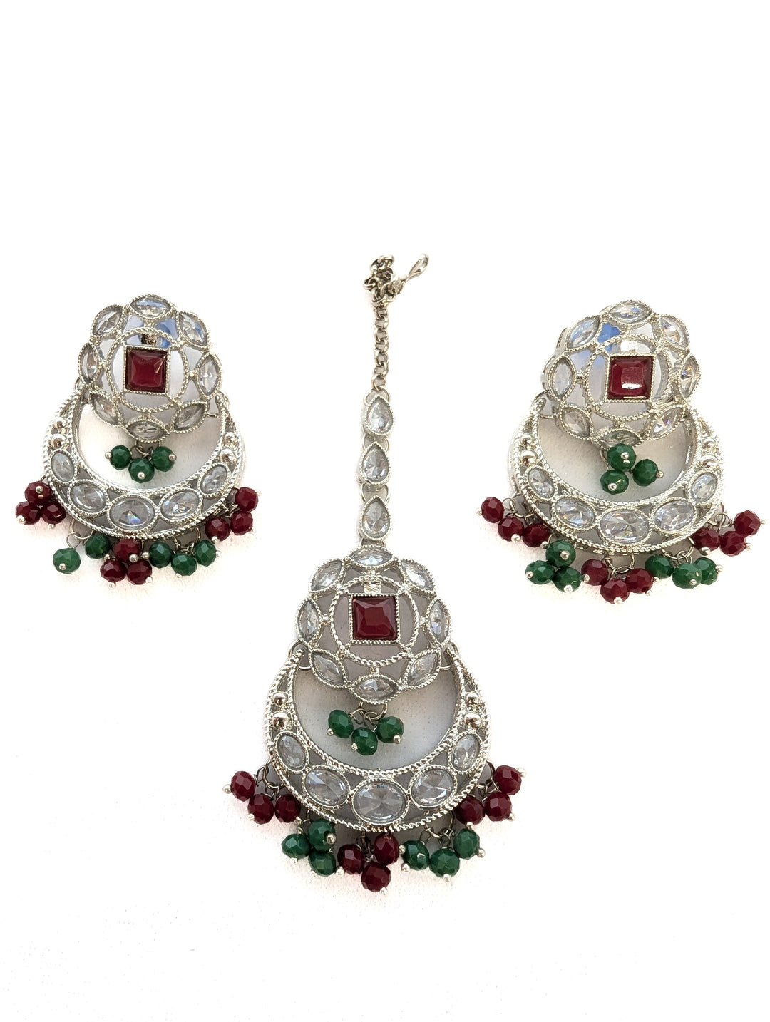 Sakshi Polki Earrings With Tikka