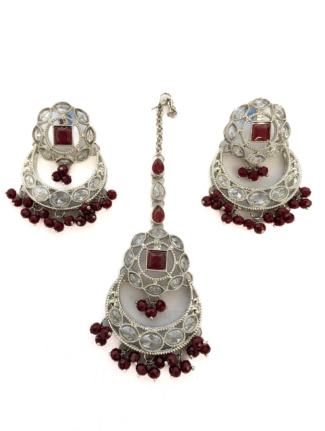 Sakshi Polki Earrings With Tikka