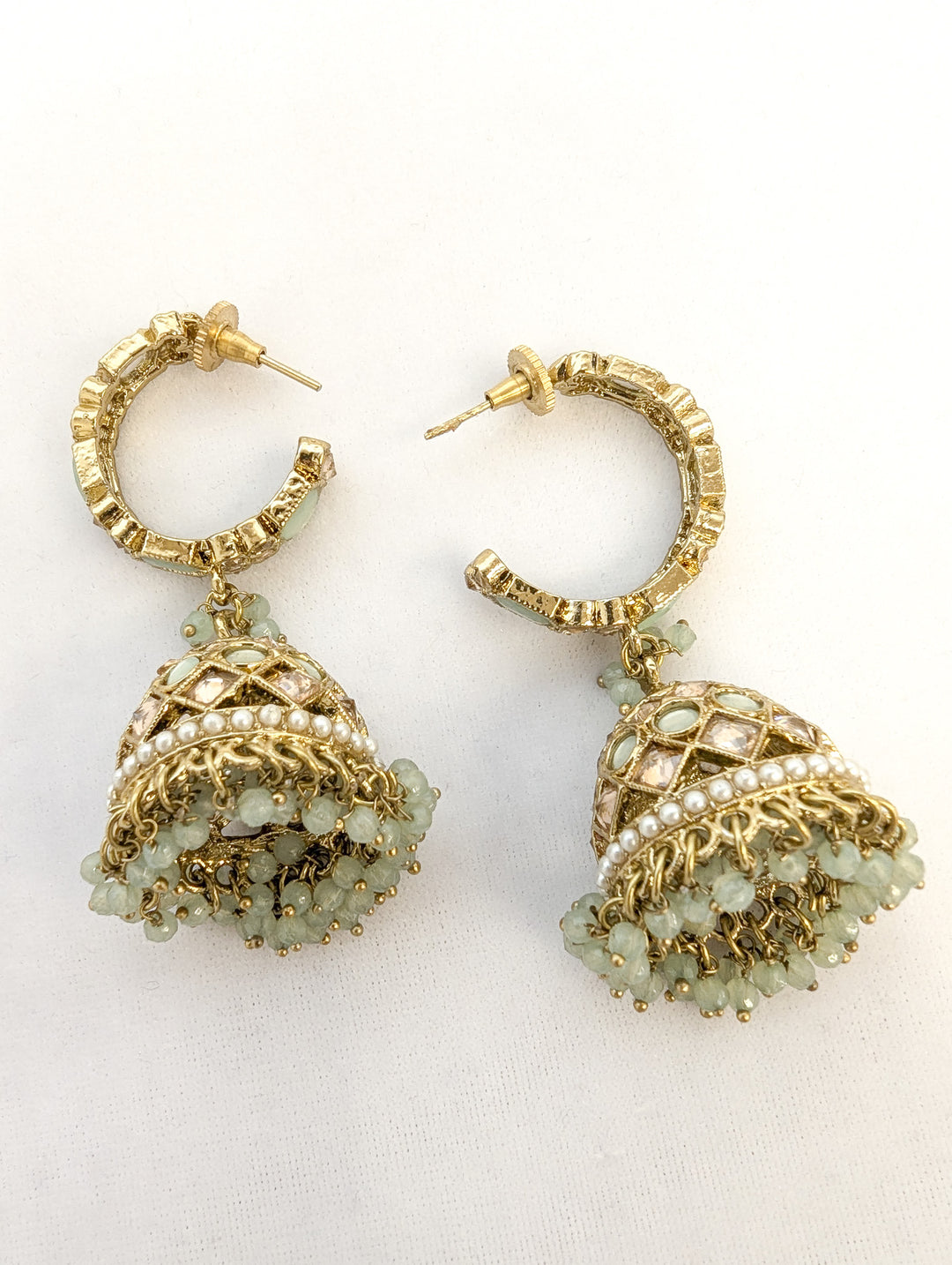 Yogita Polki Earrings With Tikka