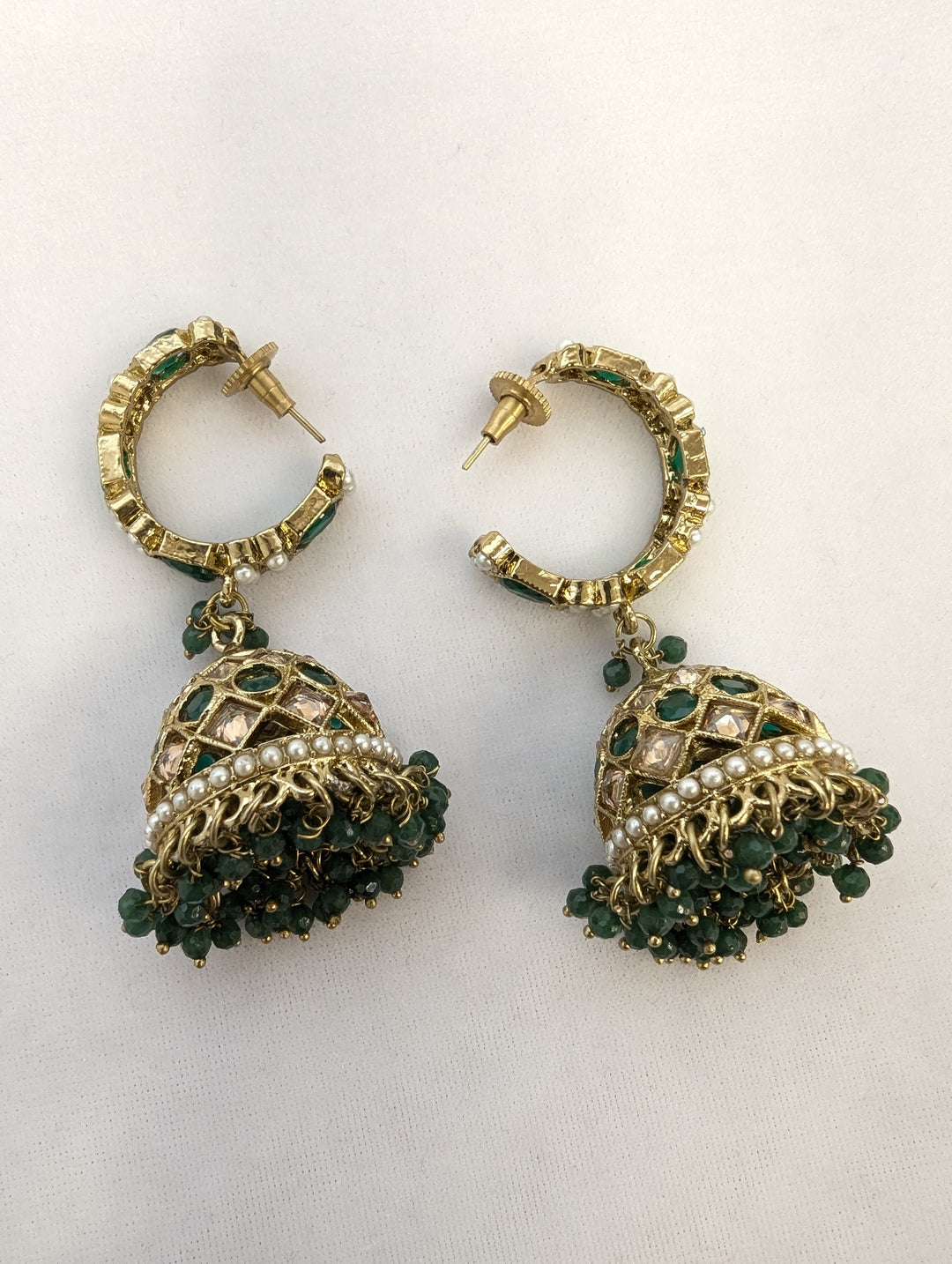 Yogita Polki Earrings With Tikka