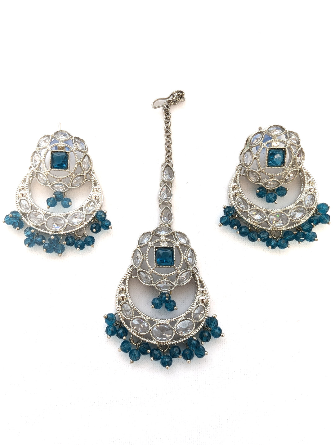 Sakshi Polki Earrings With Tikka