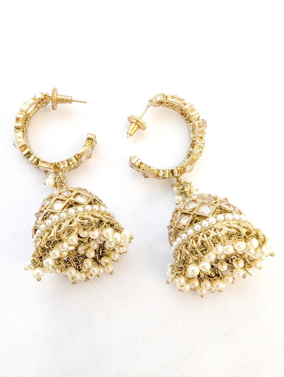 Yogita Polki Earrings With Tikka