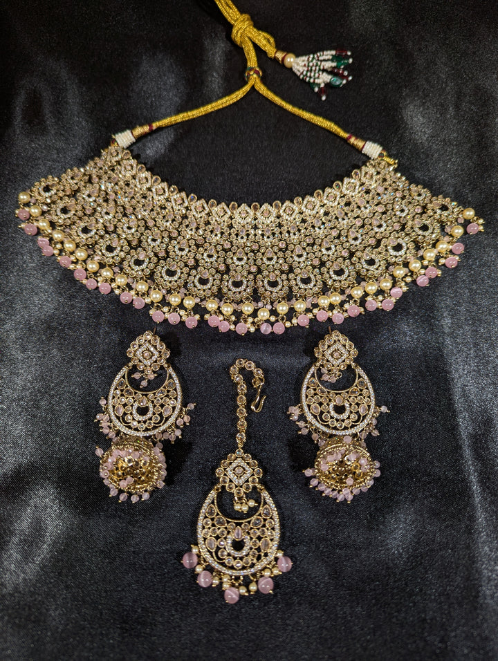 Divya CZ Semi Bridal Set