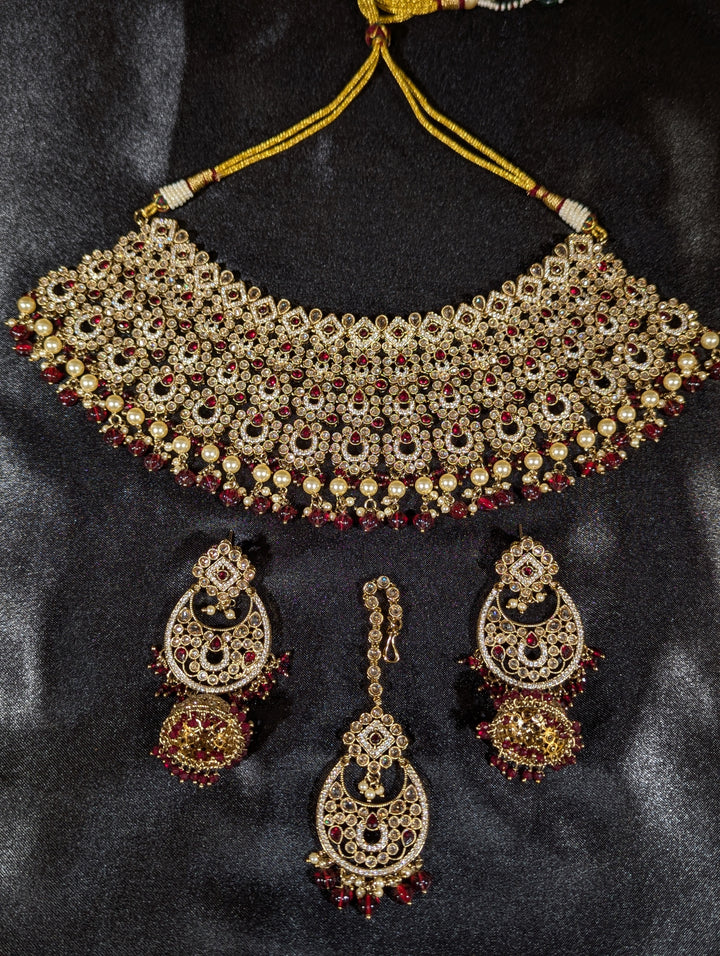 Manvi CZ Semi Bridal Set