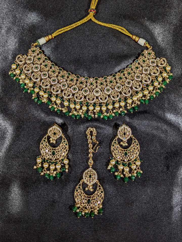 Saachi CZ Semi Bridal Set