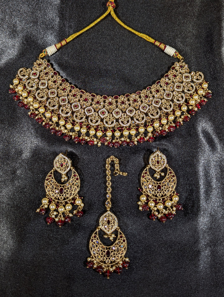 Shreya CZ Semi Bridal Set