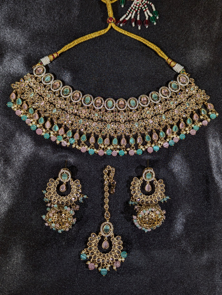 Jhanvi Polki Semi Bridal Set