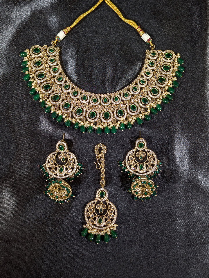 Divya CZ Semi Bridal Set