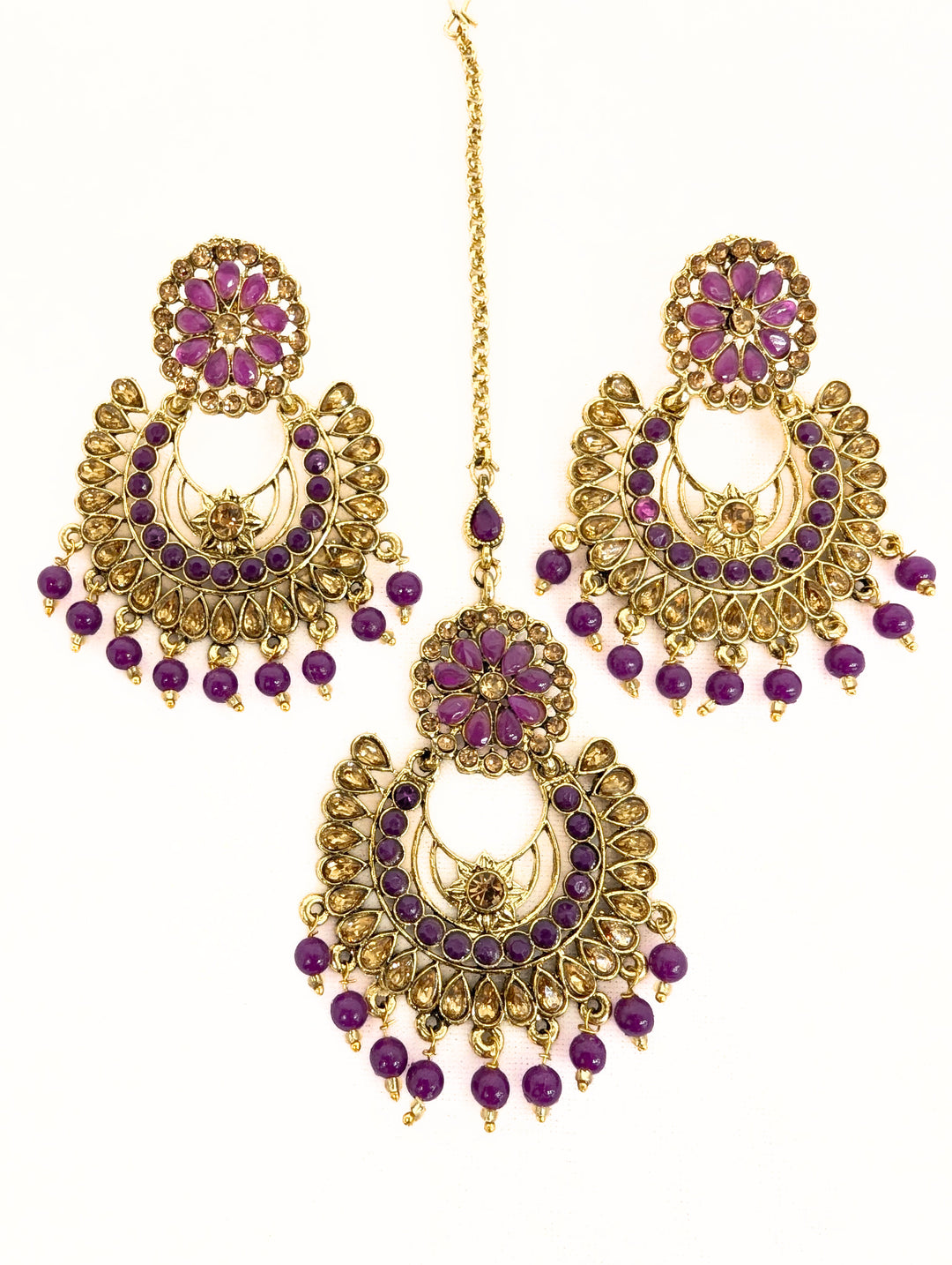 RUPALI POLKI EARRING AND TIKKA