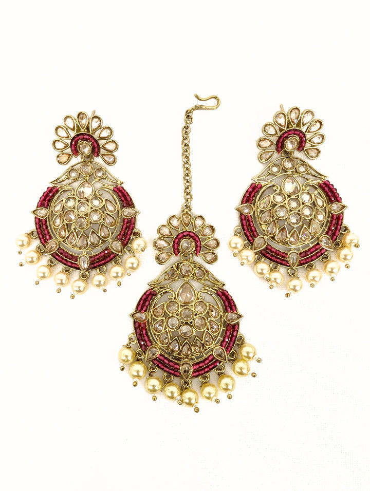 KANIKA STONE  EARRING AND TIKKA