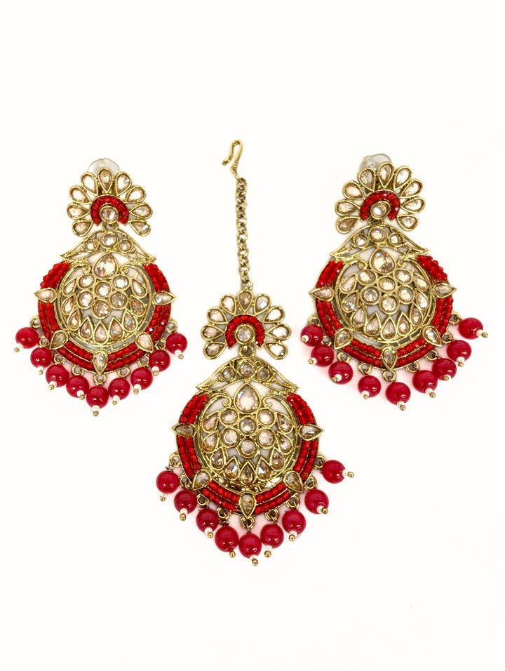 KANIKA STONE  EARRING AND TIKKA