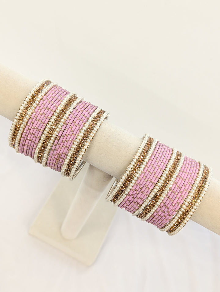 Naisha Stones Bangles  - 2 HAND SET