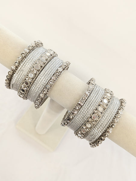 Alina Stones Bangles - 2 HAND SET – Rang Dil