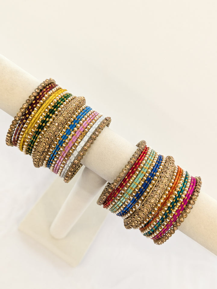 Mahira Stones Bangles  - 2 HAND SET