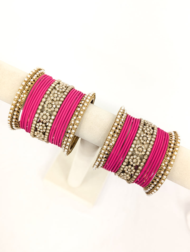 Naira Stones Bangles  - 2 HAND SET