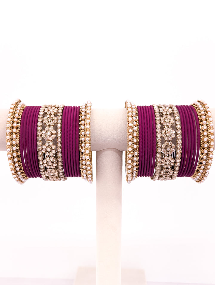 Arya Stones Bangles  - 2 HAND SET