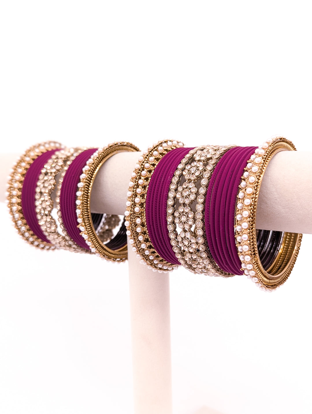 Arya Stones Bangles  - 2 HAND SET