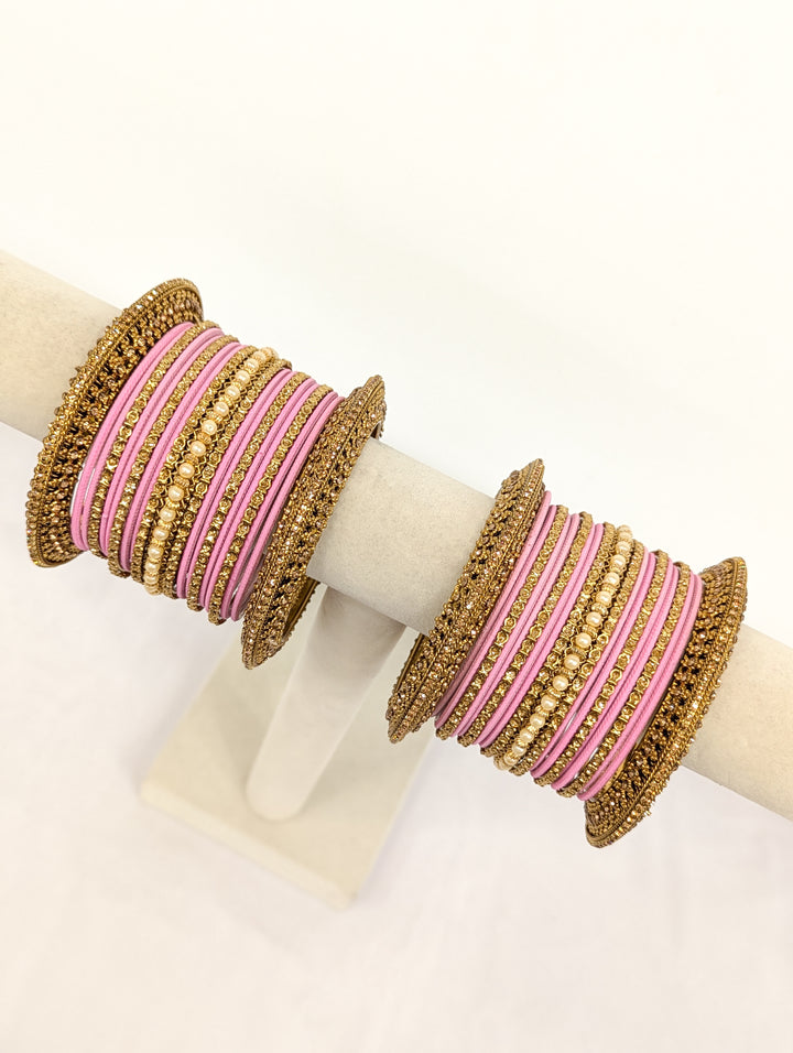 Pooja Stones Bangles  - 2 HAND SET