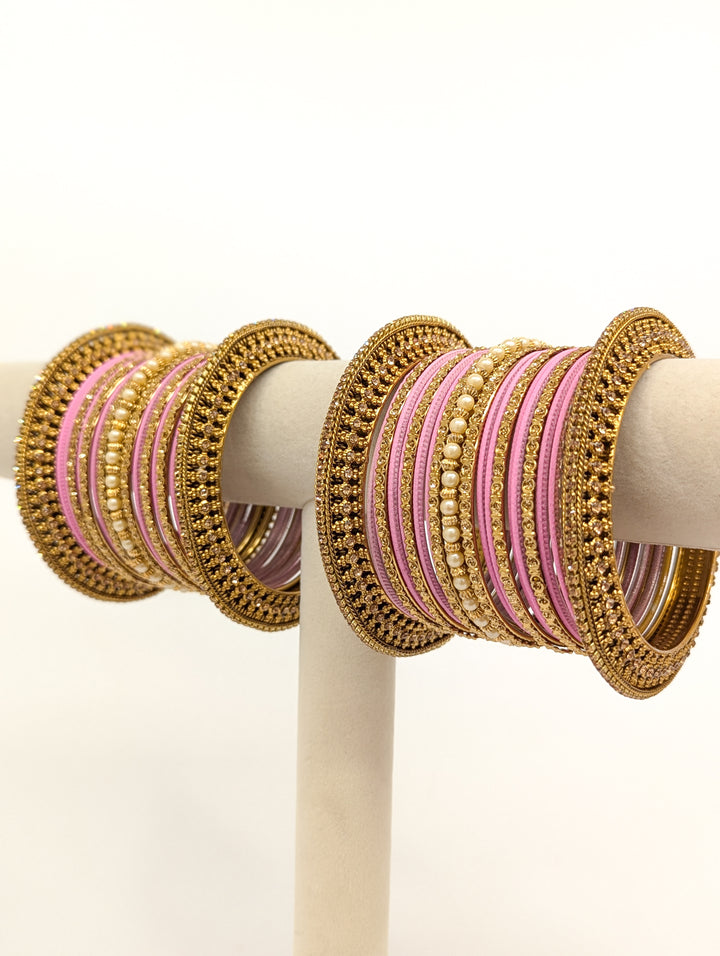 Pooja Stones Bangles  - 2 HAND SET