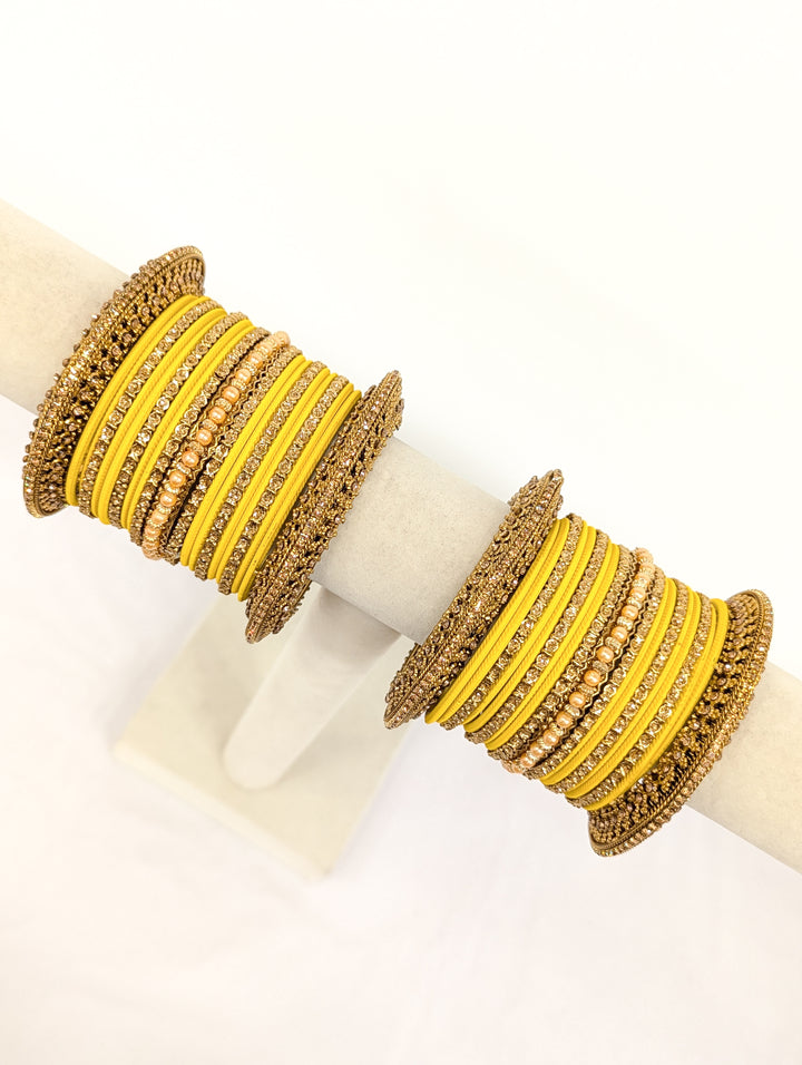 Chandni Stones Bangles  - 2 HAND SET