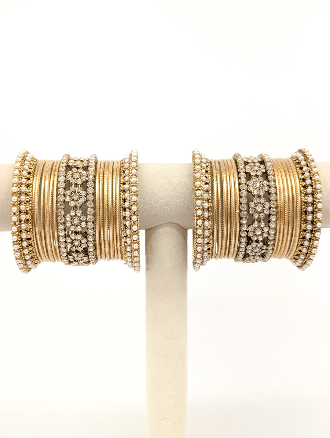 Varsha Stones Bangles  - 2 HAND SET